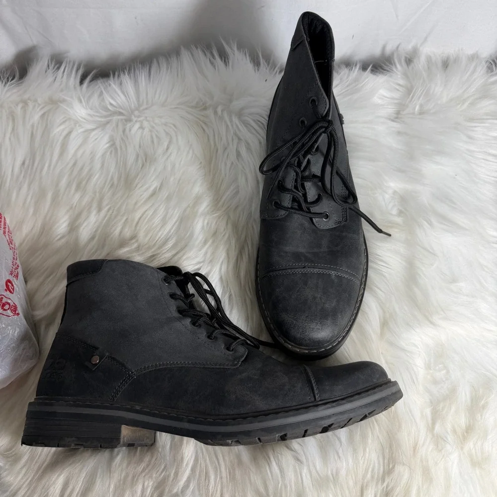 Joe's Jeans Cappy Mens Grey Distressed Cap Toe Ankle Boots Size 10.5 JOE8016A-2‎